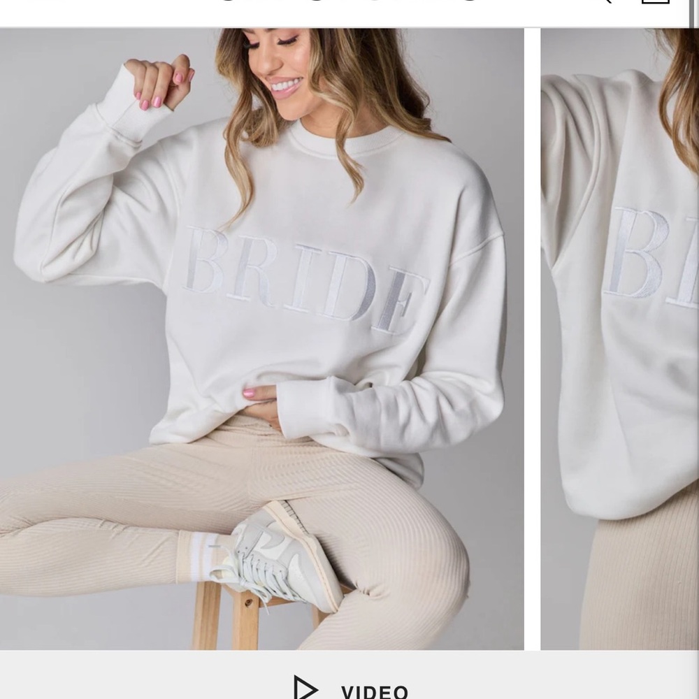 Six Stories Bride Statement Crewneck & Short set